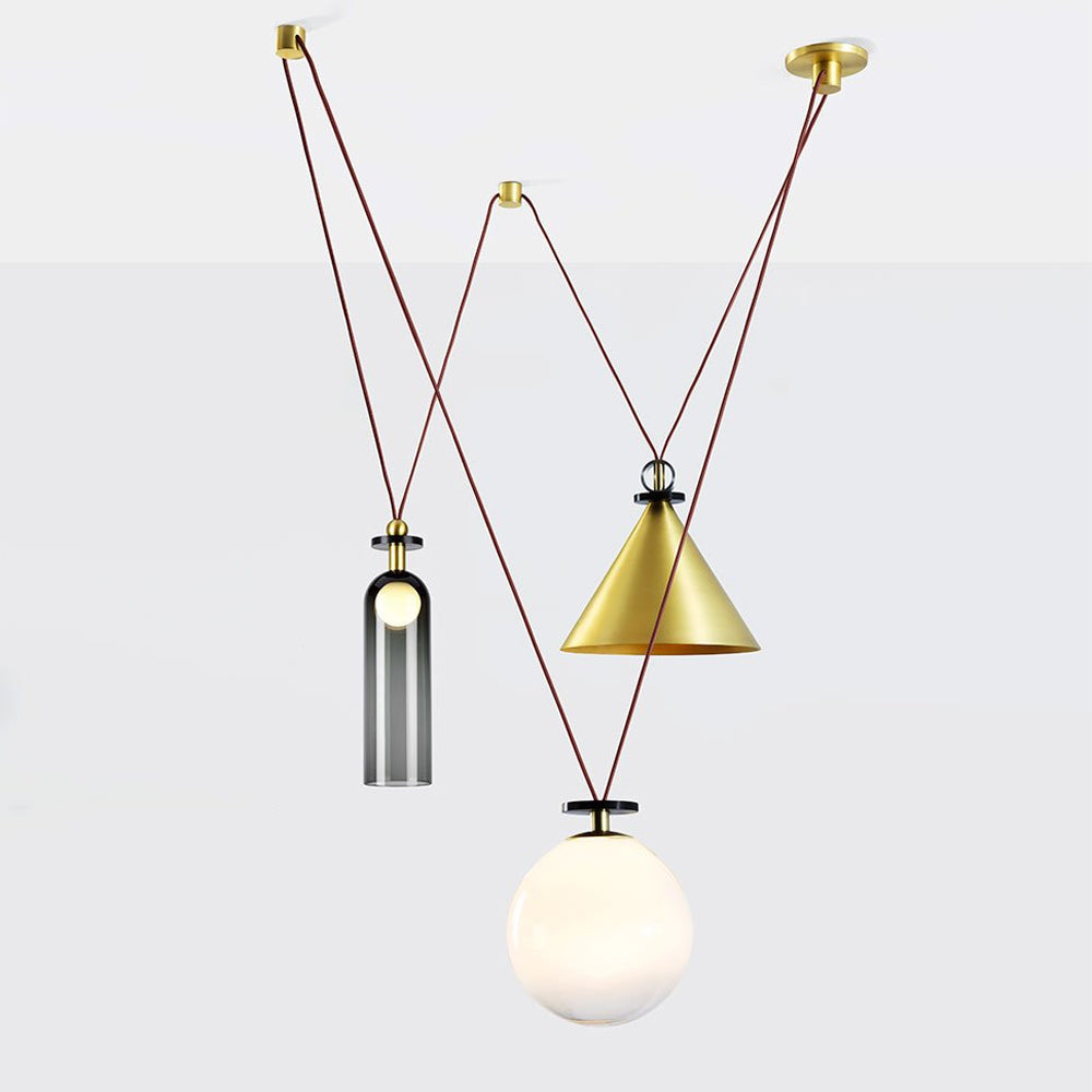Shape Up Multi-light Pendant Light in Detail.
