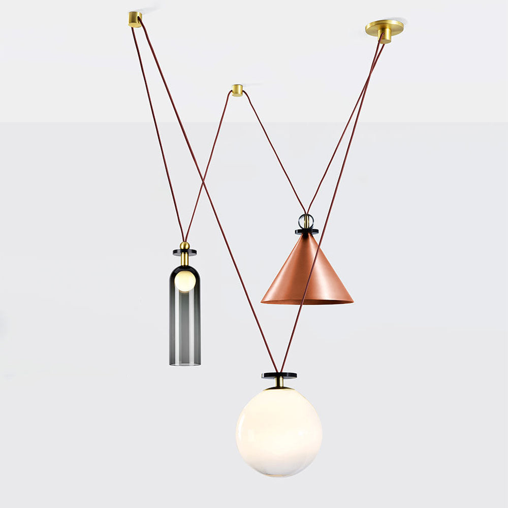 Shape Up Multi-light Pendant Light in Detail.