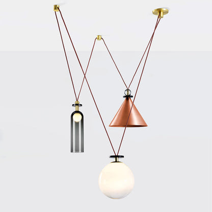 Shape Up Multi-light Pendant Light in Detail.