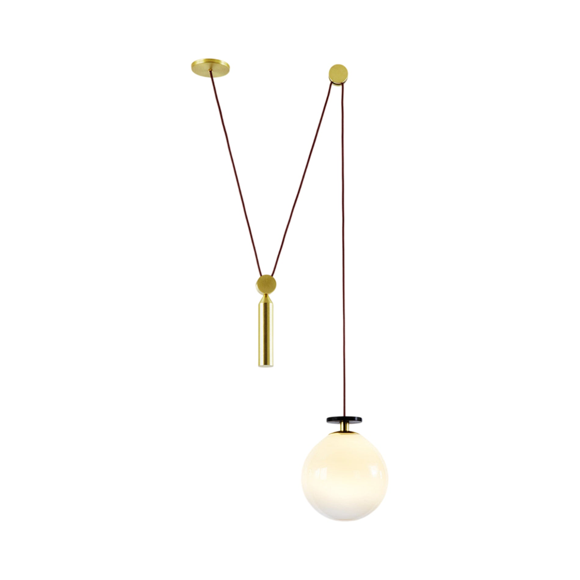 Shape Up Globe Pendant Light in Currant.