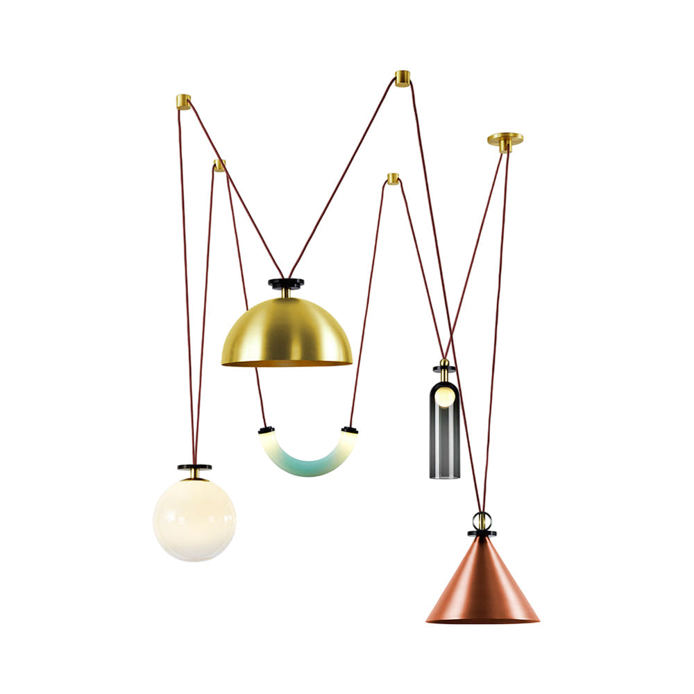 Shape Up Hemisphere Multi-Light Pendant Light.
