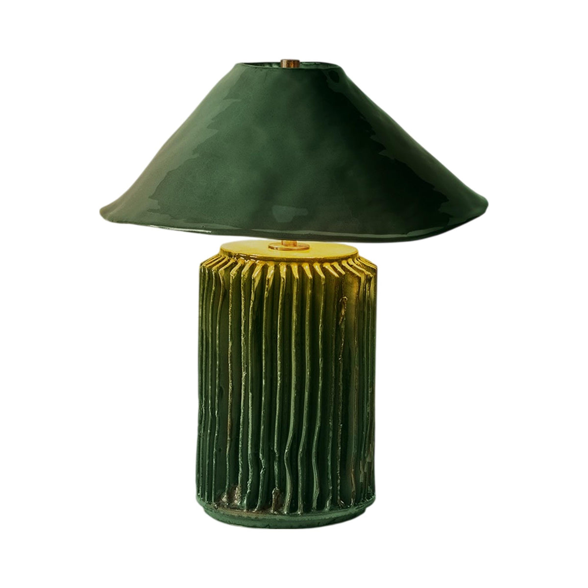 Silo I LED Table Lamp in Forest Green.
