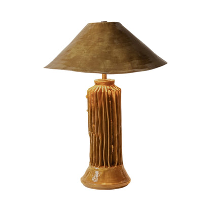 Silo II LED Table Lamp in Lichen Yellow.