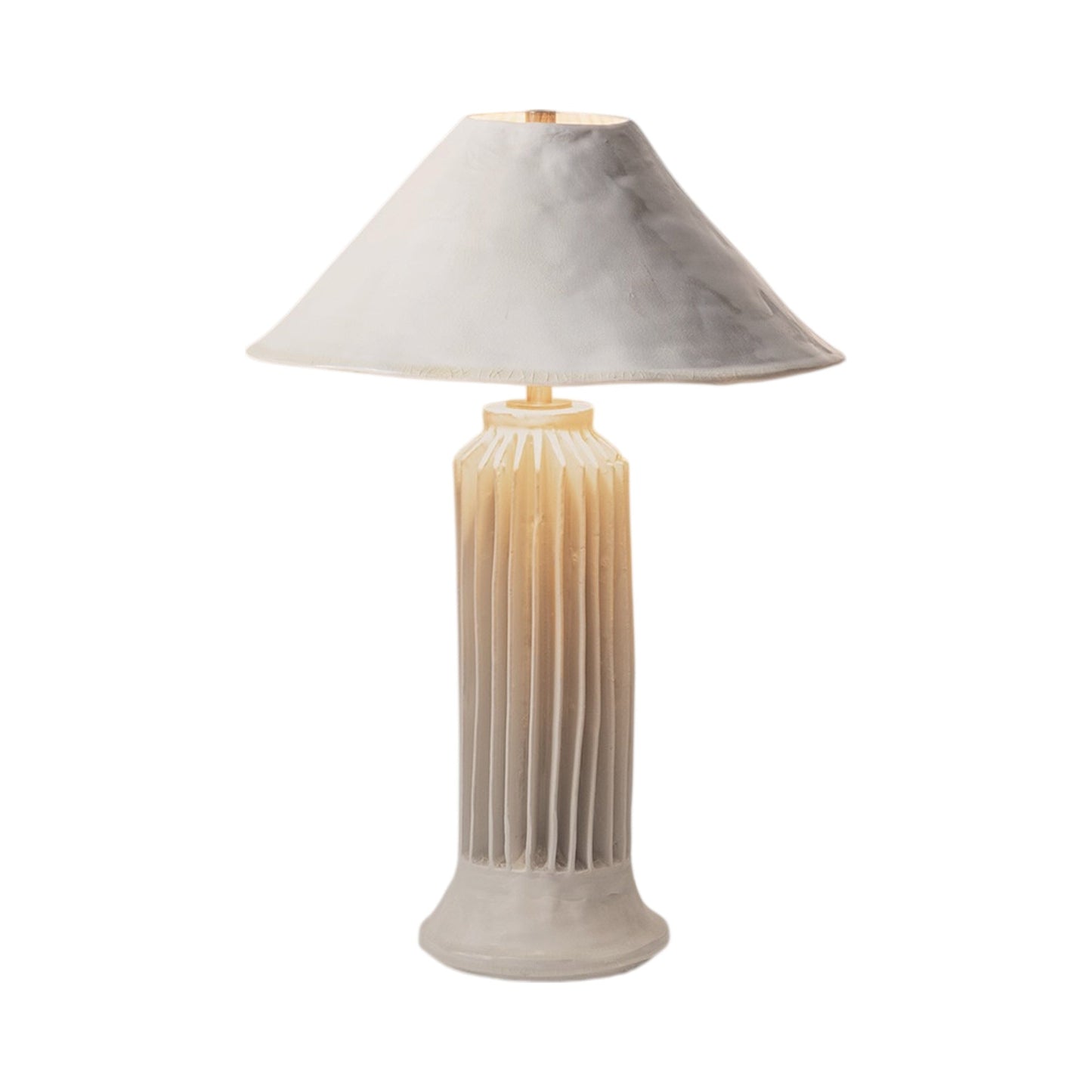 Silo II LED Table Lamp in Wax.