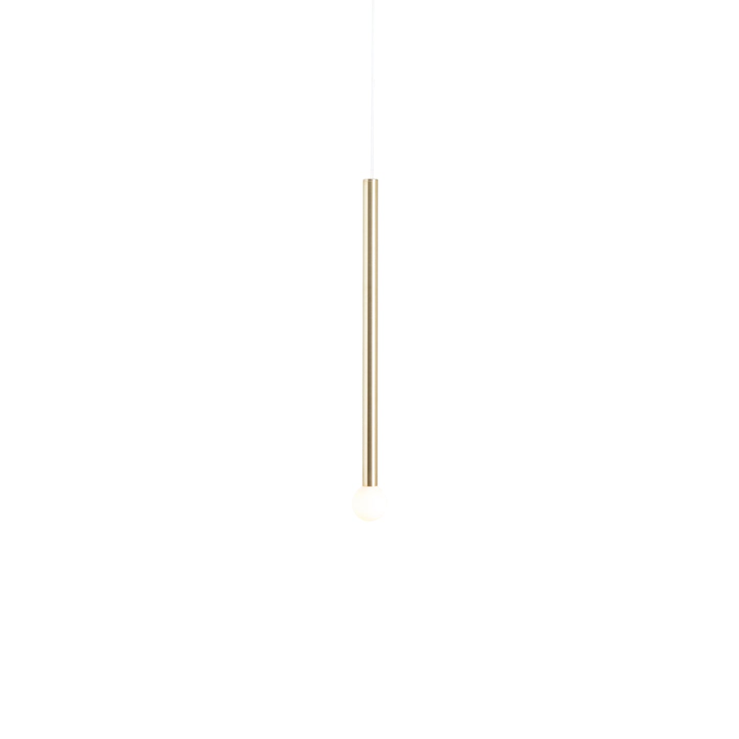 Strike Pendant Light in Unlacquered Brushed Brass.