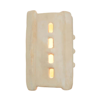 Taqa LED Wall Light in Brown in White.