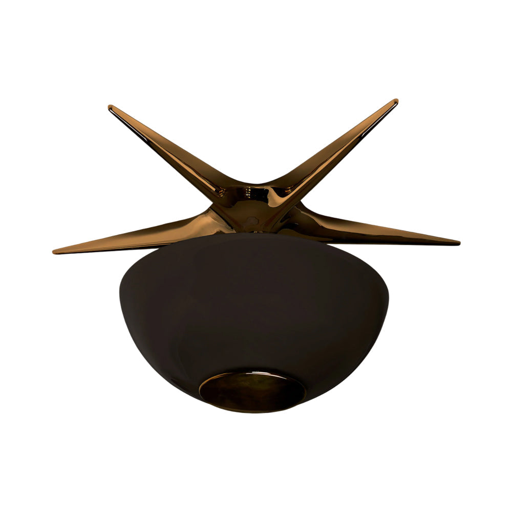The Laddi LED Flush Mount Ceiling Light in Cased Smoke Glass.