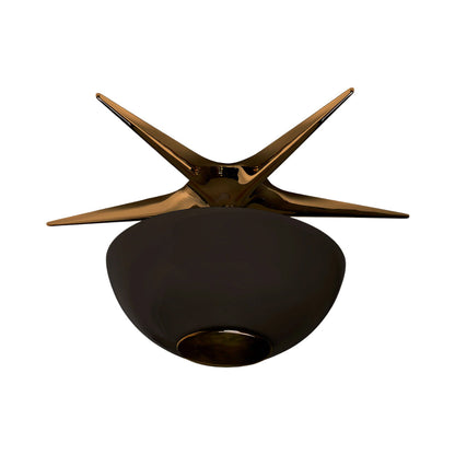 The Laddi LED Flush Mount Ceiling Light in Cased Smoke Glass.
