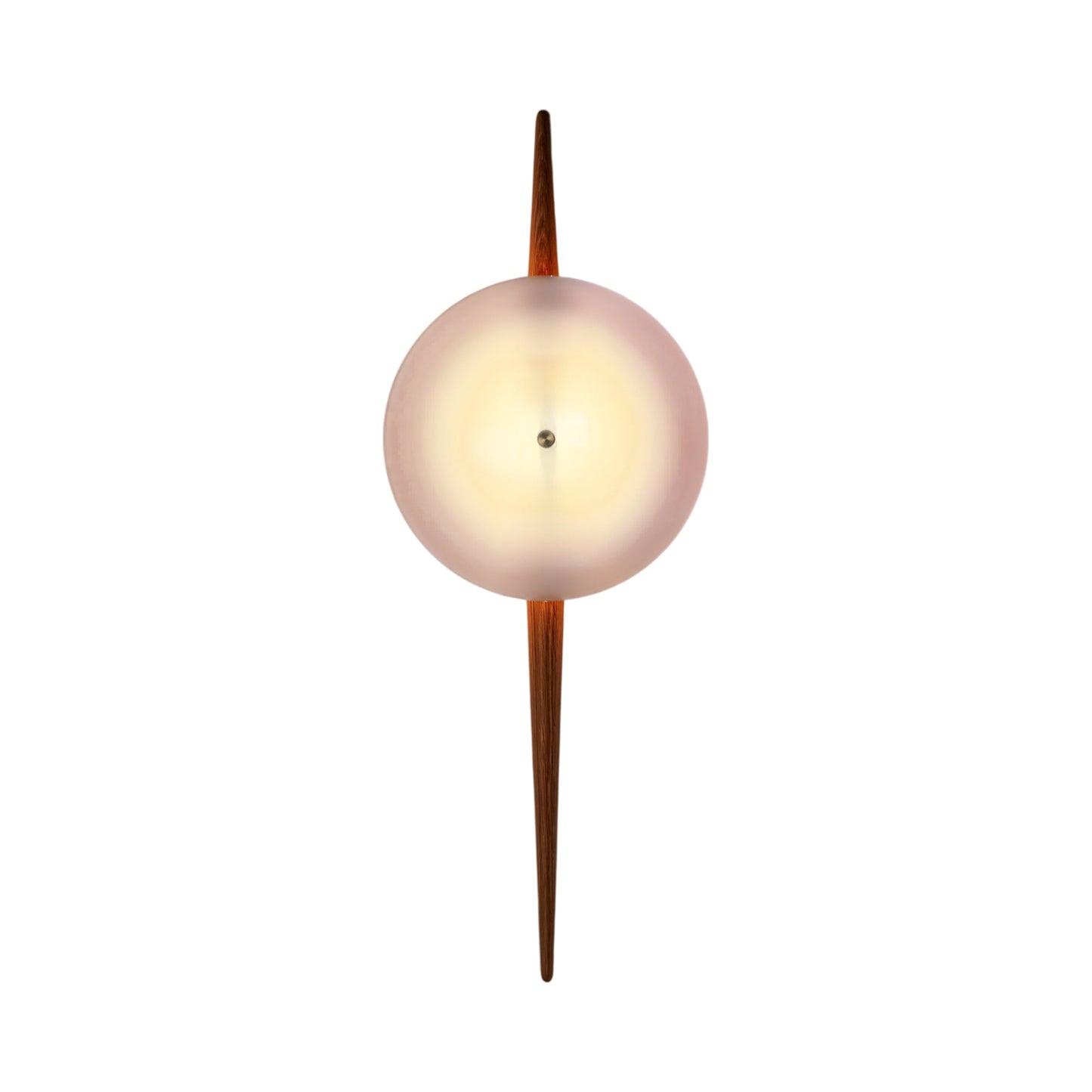 The Laddi Round LED Wall Light in White Oak.