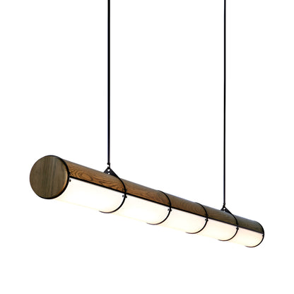 Woody Endless Linear LED Pendant Light in Black (91-Inch).