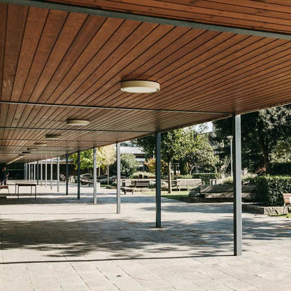 Amigo LED Ceiling/Wall Light in Outside Area.