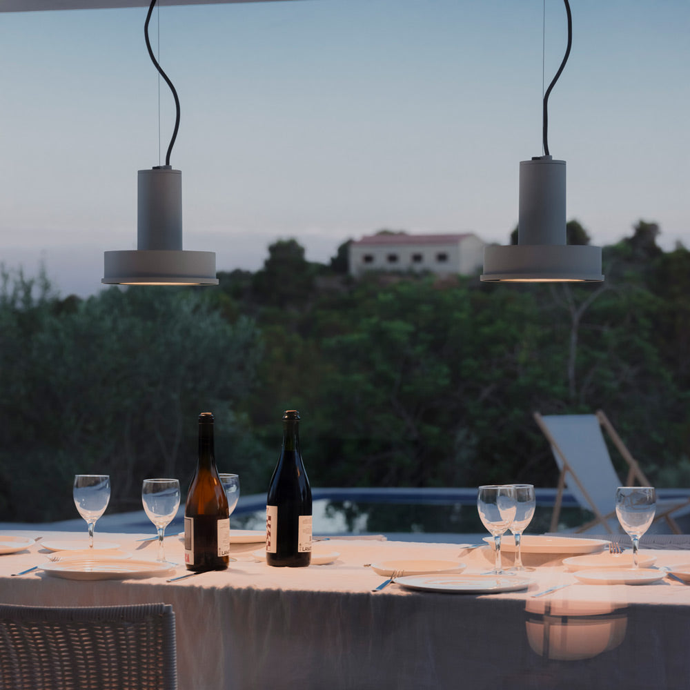 Arne S Domus Outdoor LED Pendant Light in Outside Area.