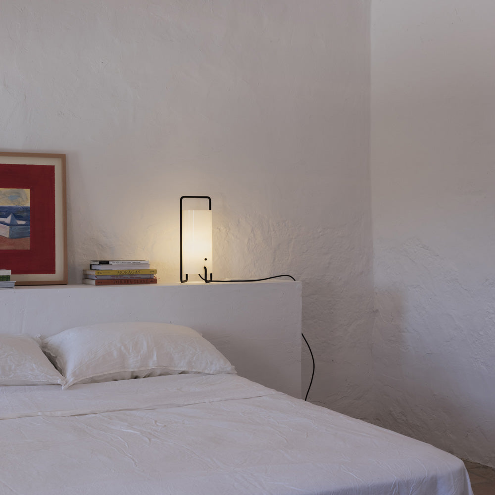 Asa Table Lamp in bedroom.