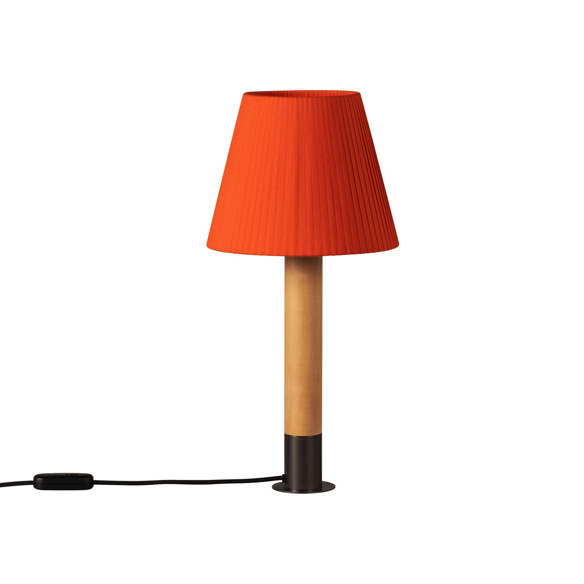 Básica M1 Table Lamp in Bronze/Red-amber Shade (With Stabilizing Disc).
