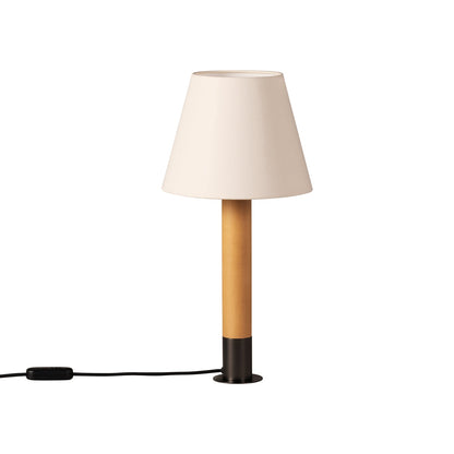Básica M1 Table Lamp in Bronze/White Shade (With Stabilizing Disc).