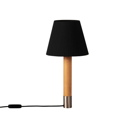 Básica M1 Table Lamp in Nickel/Black Shade (Without Stabilizing Disc).