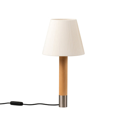 Básica M1 Table Lamp in Nickel/Natural Shade (Without Stabilizing Disc).