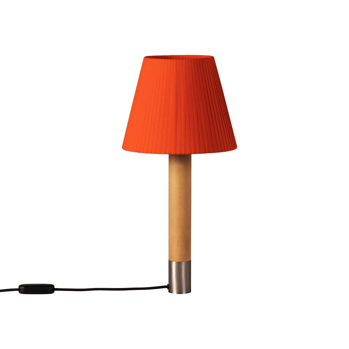 Básica M1 Table Lamp in Nickel/Red-amber Shade (Without Stabilizing Disc).