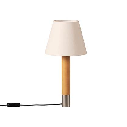 Básica M1 Table Lamp in Nickel/White Shade (Without Stabilizing Disc).