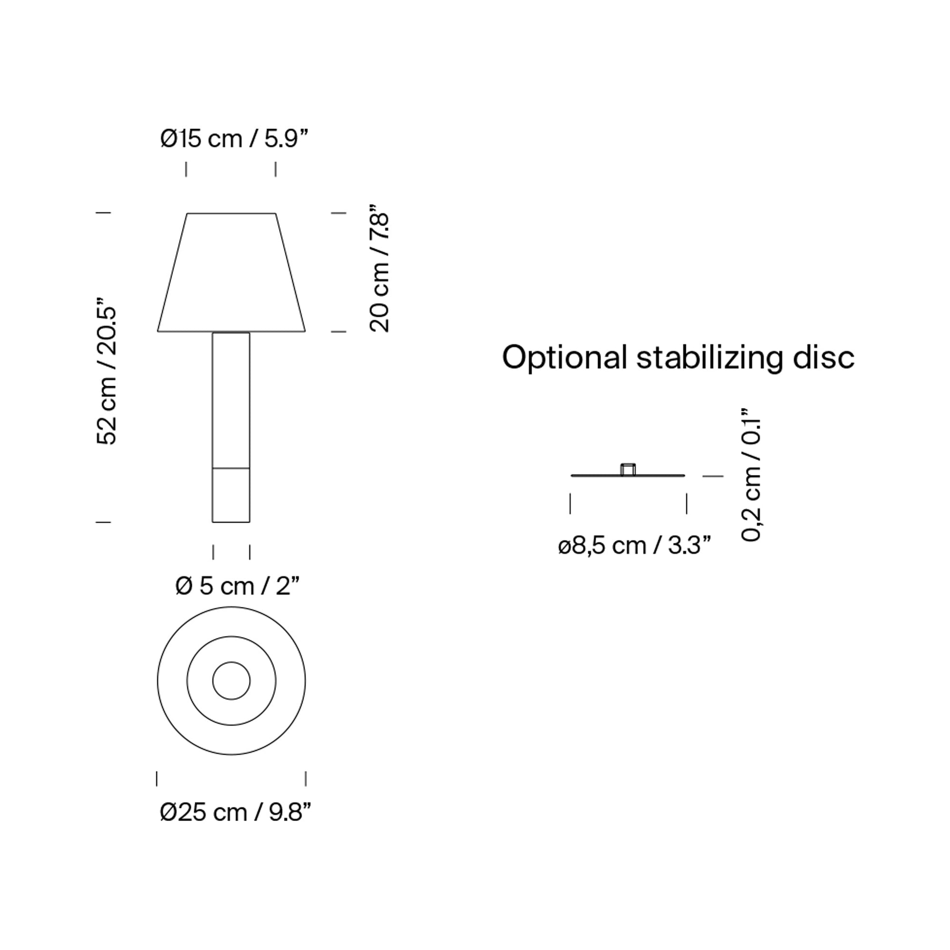 Básica M1 Table Lamp - line drawing.