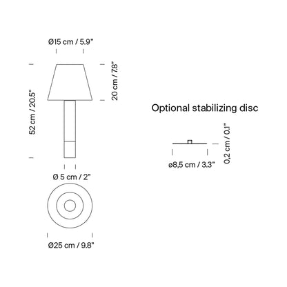 Básica M1 Table Lamp - line drawing.