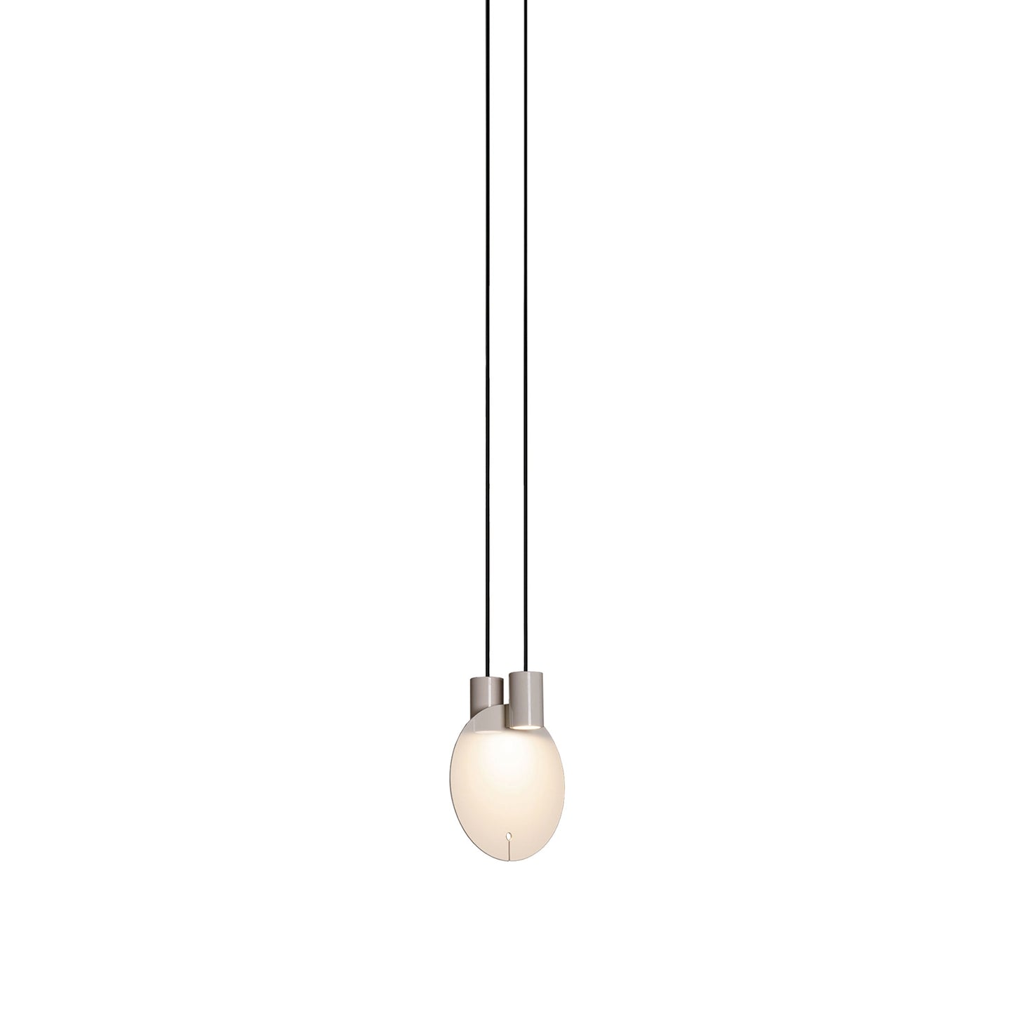Bijou LED Pendant Light in Glossy Creme White (Small).