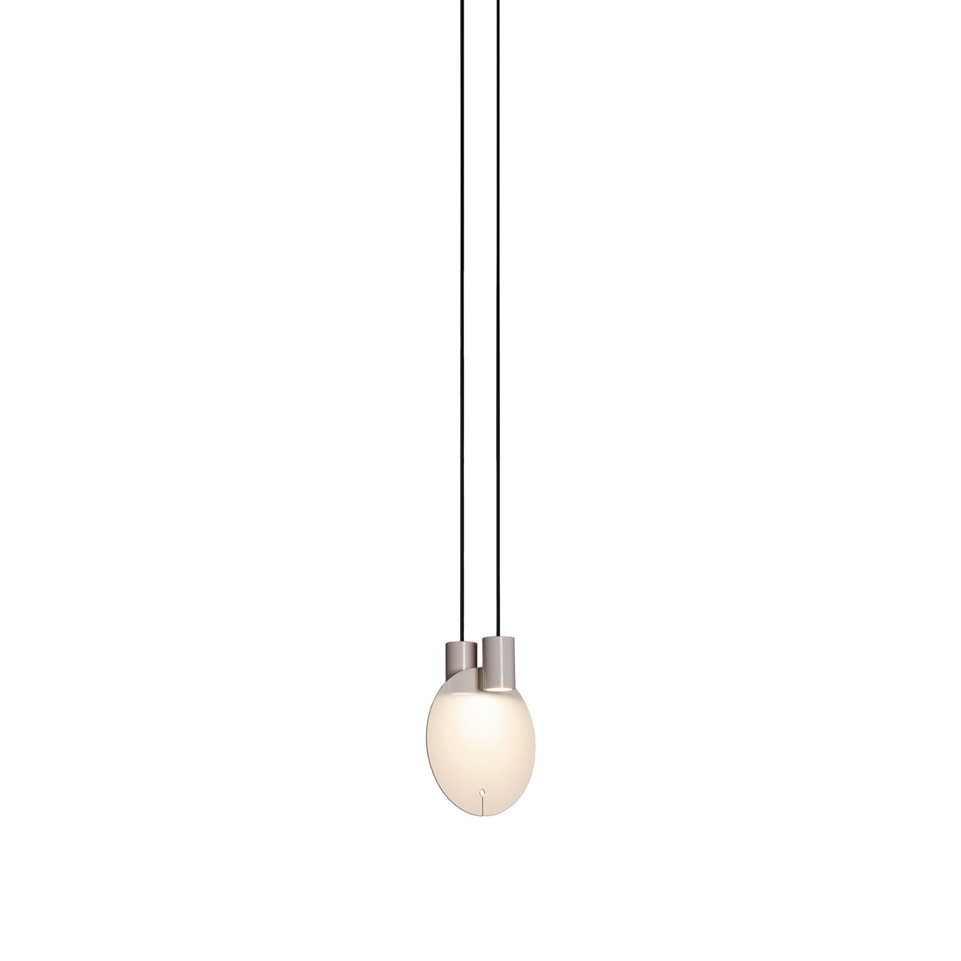 Bijou LED Pendant Light in Glossy Creme White (Small).