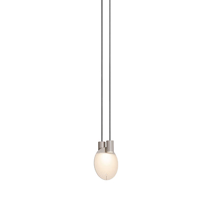 Bijou LED Pendant Light in Glossy Creme White (Small).