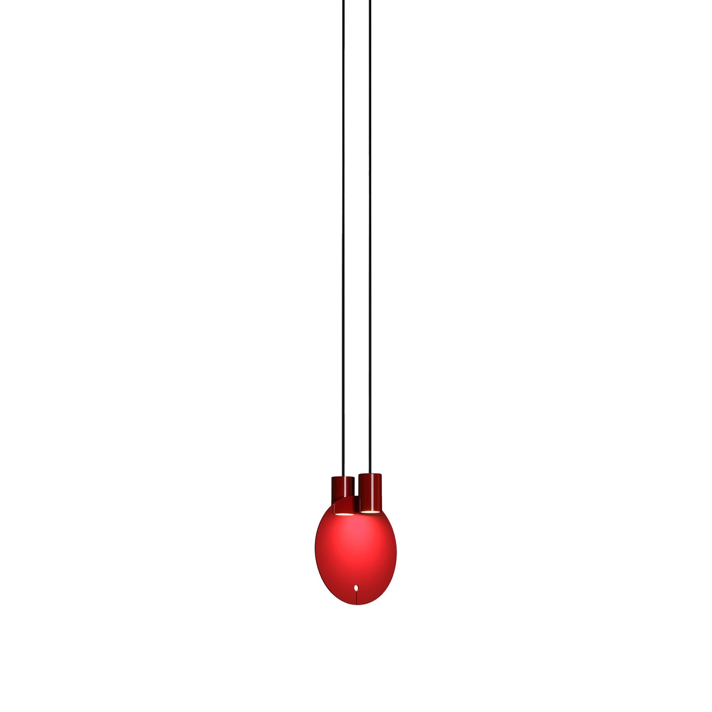 Bijou LED Pendant Light in Glossy Pure Red (Small).