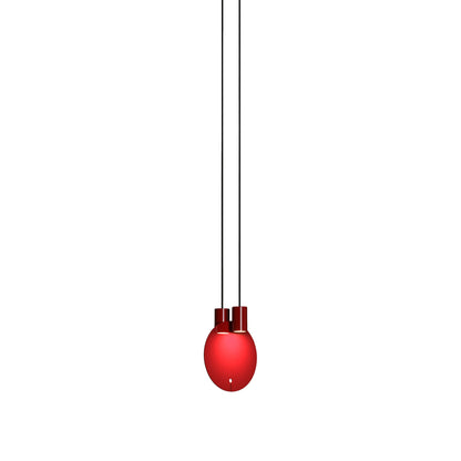 Bijou LED Pendant Light in Glossy Pure Red (Small).