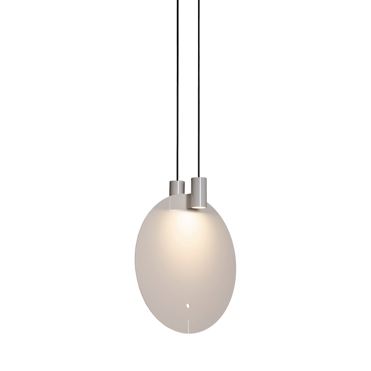 Bijou LED Pendant Light in Glossy Creme White (Large).