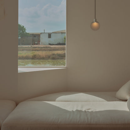 Bijou LED Pendant Light in bedroom.