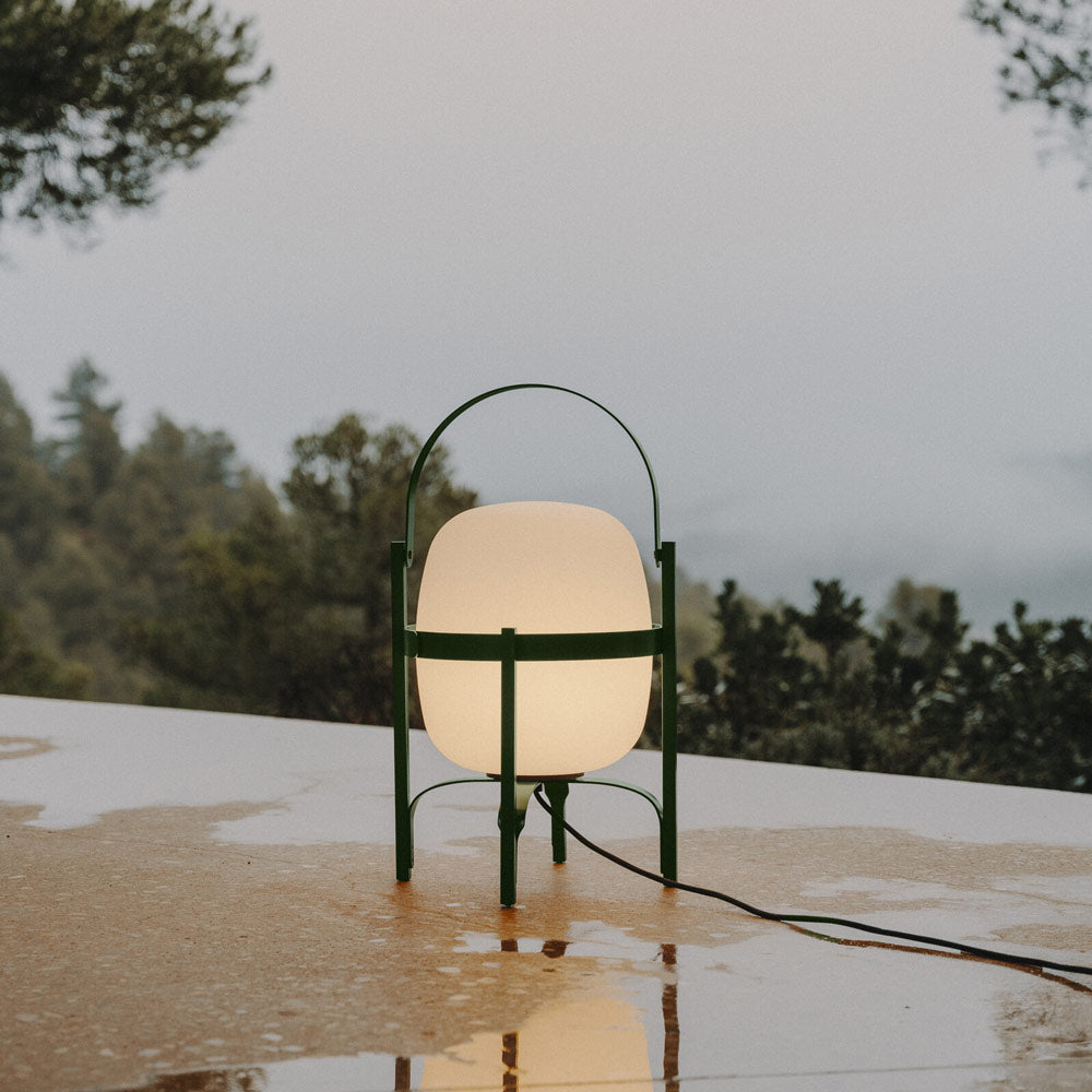 Cesta Outdoor Table Lamp in Outside Area.