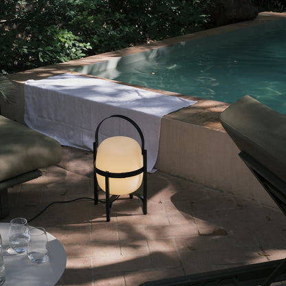 Cesta Outdoor Table Lamp in Outside Area.