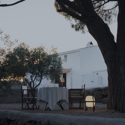 Cesta Outdoor Table Lamp in Outside Area.