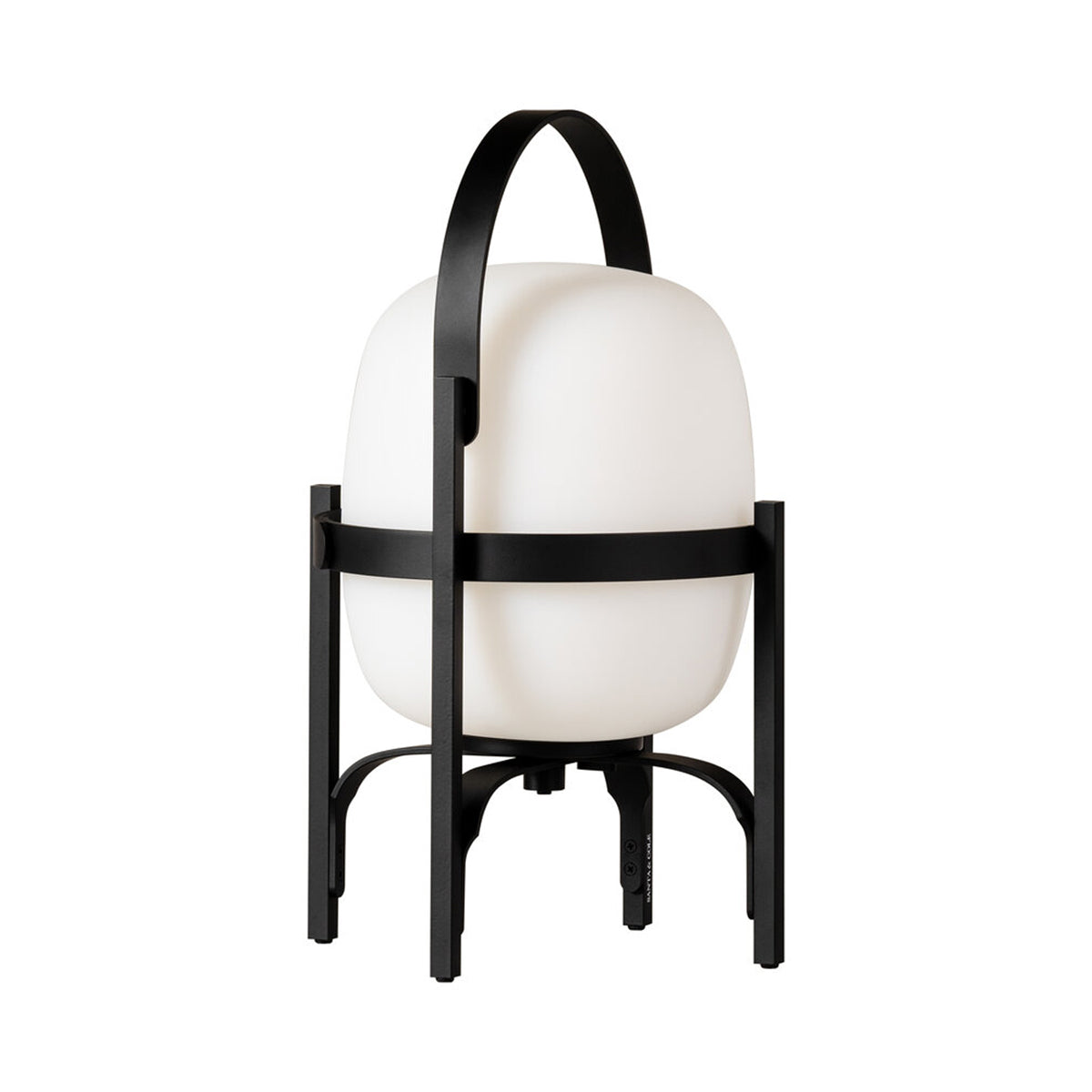 Cestita Outdoor LED Rechargeable Table Lamp in Black.
