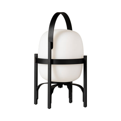 Cestita Outdoor LED Rechargeable Table Lamp in Black.