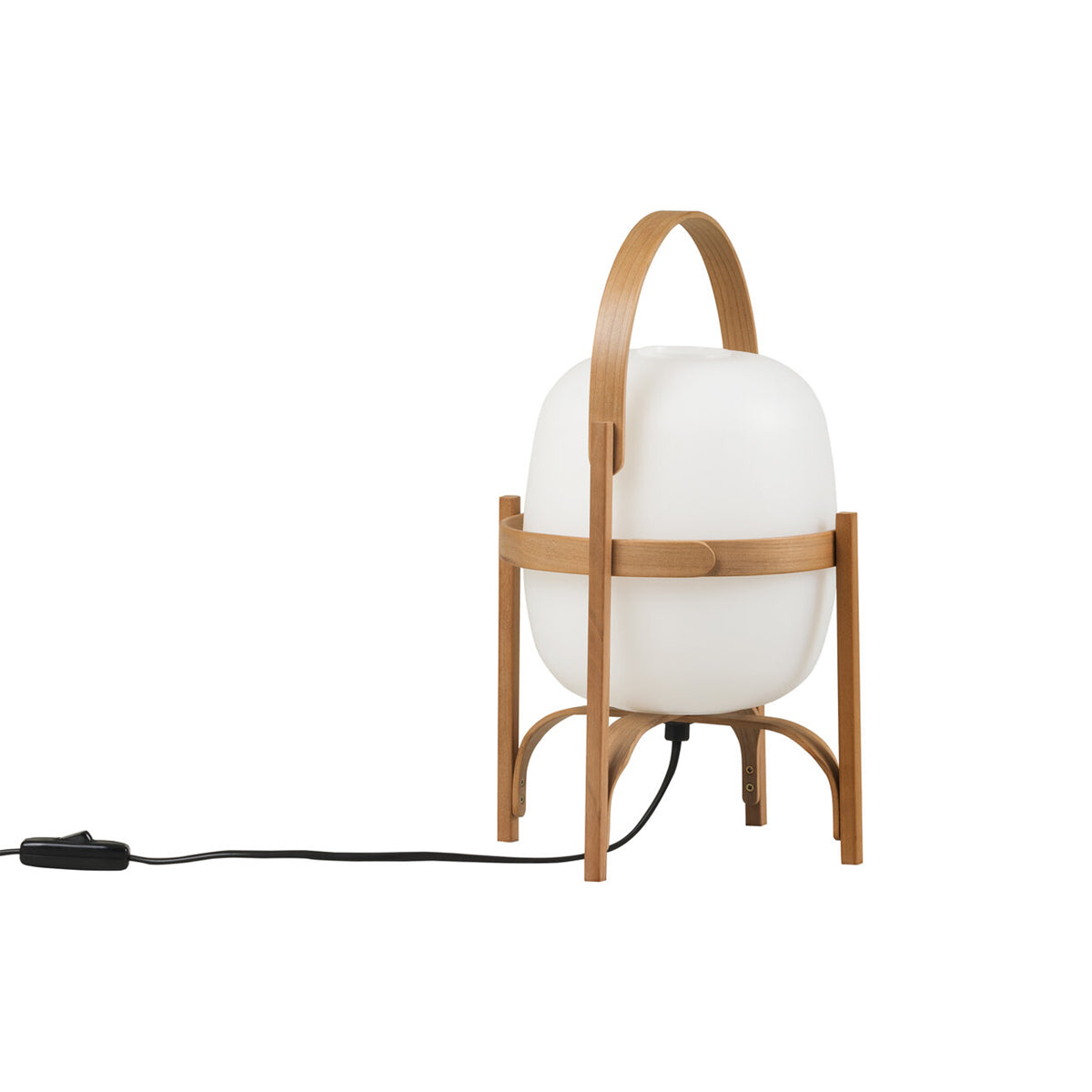 Cestita Table Lamp in White Opal Glass.