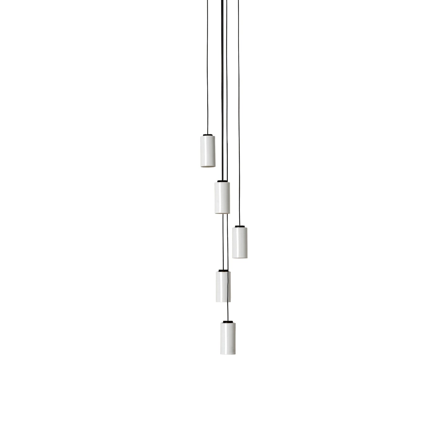 Cirio Cascada LED Pendant Light in White Porcelain (5-Light).