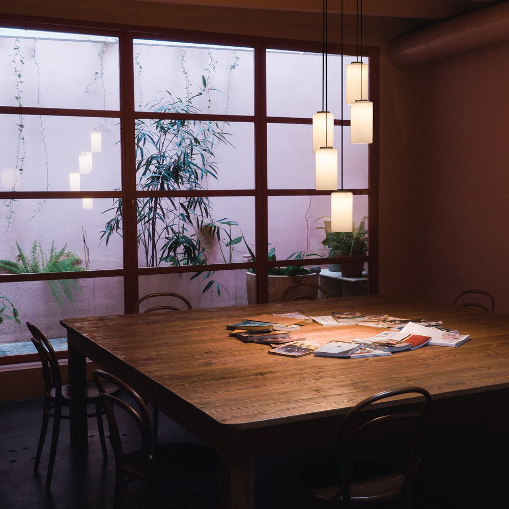Cirio Cascada LED Pendant Light in dining room.