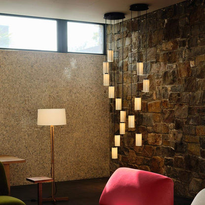 Cirio Cascada LED Pendant Light in living room.