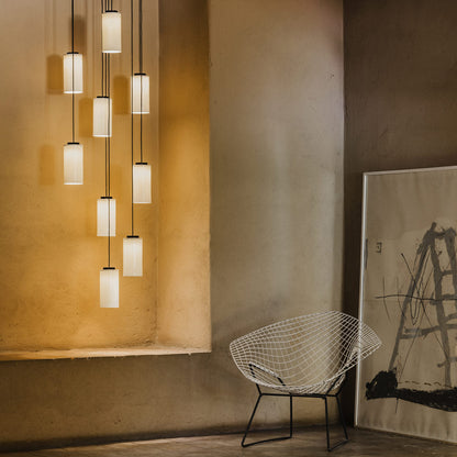 Cirio Cascada LED Pendant Light in living room.