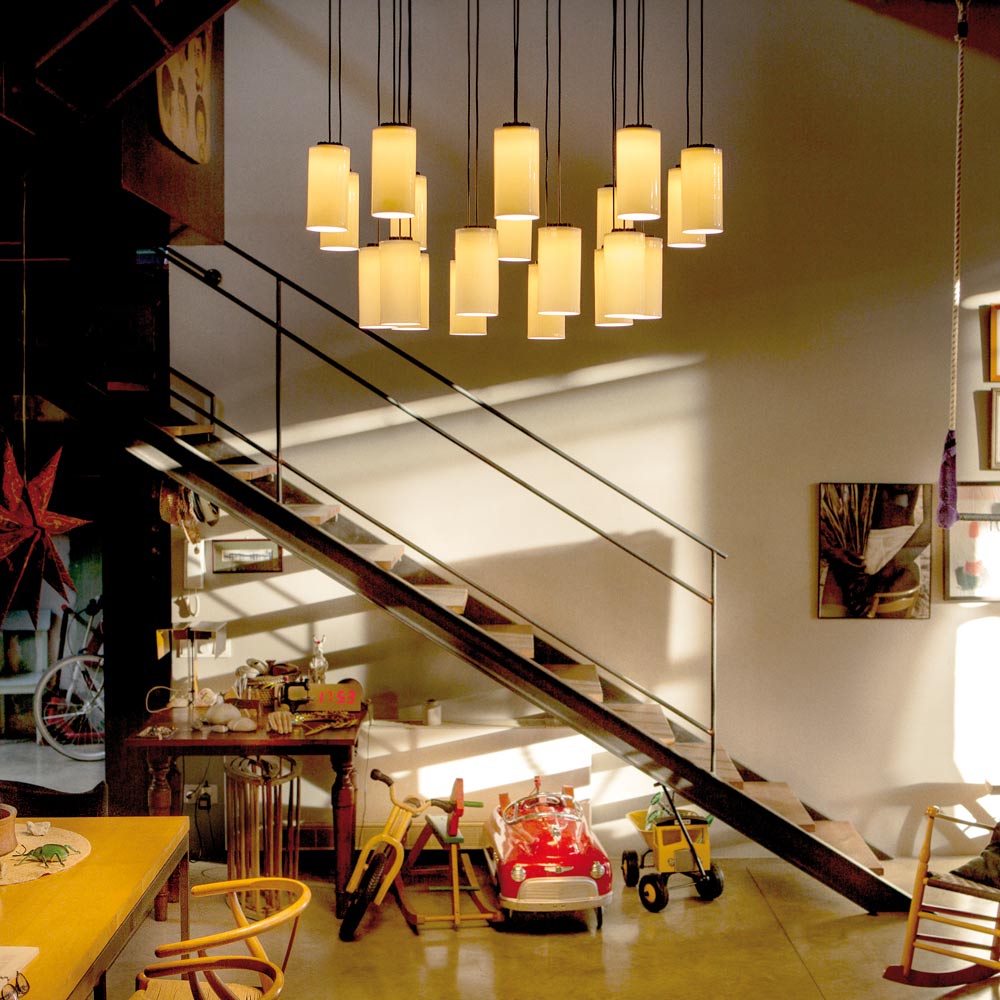 Cirio LED Chandelier in living room.