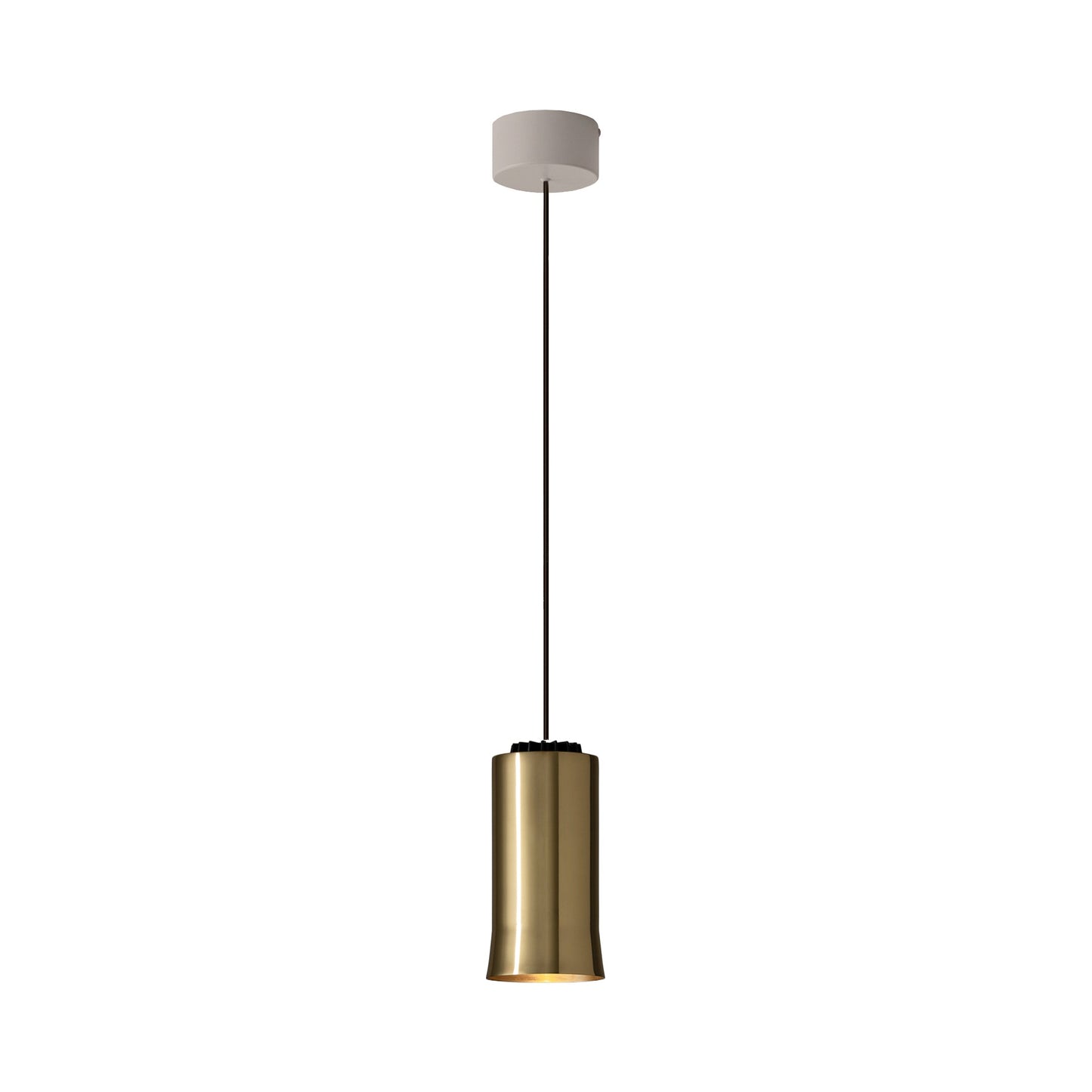 Cirio LED Pendant Light in White Surface/Polished Brass.