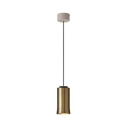 Cirio LED Pendant Light in White Surface/Polished Brass.