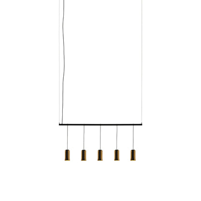 Cirio Linear LED Pendant Light in Polished Brass (66.5-Inch).