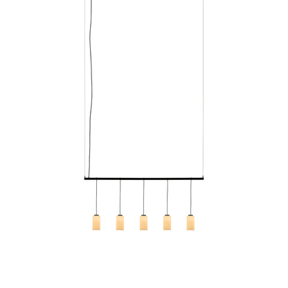 Cirio Linear LED Pendant Light in White Opal Glass (66.5-Inch).