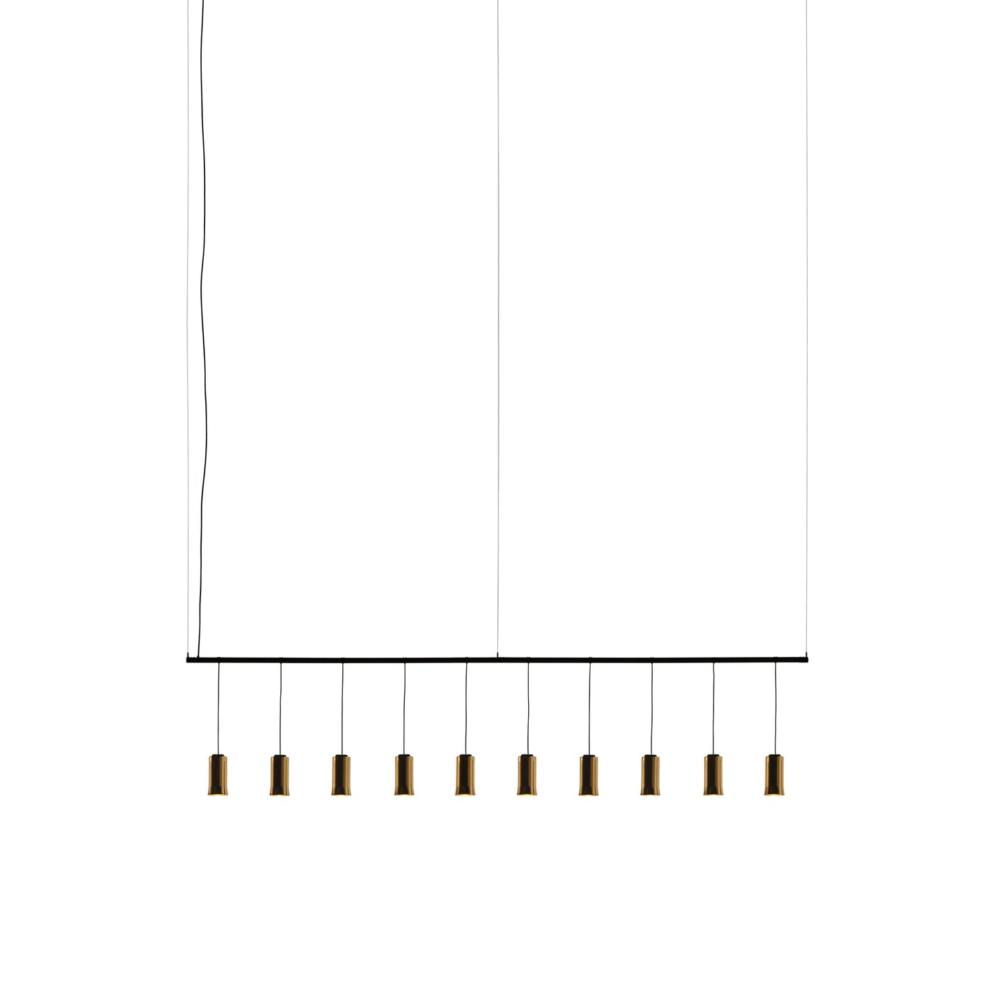 Cirio Linear LED Pendant Light in Polished Brass (132.6-Inch).