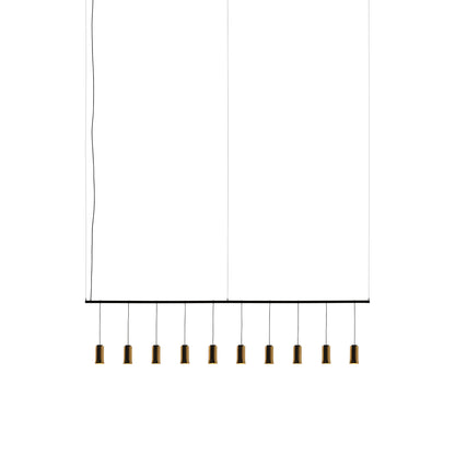 Cirio Linear LED Pendant Light in Polished Brass (132.6-Inch).