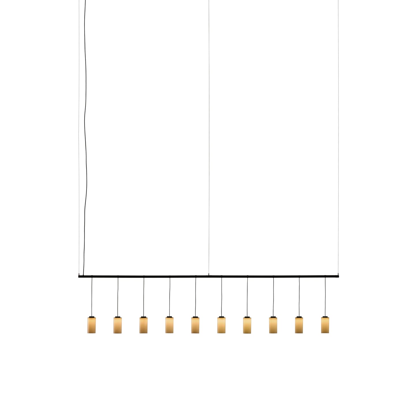 Cirio Linear LED Pendant Light in White Porcelain (132.6-Inch).